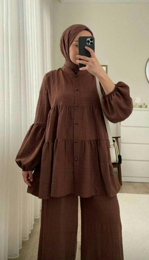 Short modest frock Spring Cotton W001